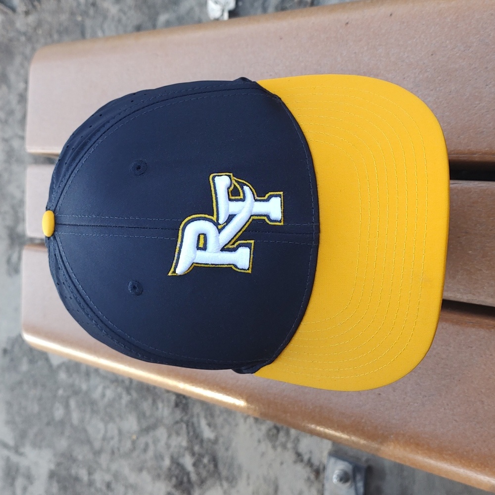 River Fall Wildcats FlexFit Blue Yellow Visor Baseball Style Hat S-M